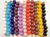 10mm Assorted Colors Ceramic Round Beads, 10 Count