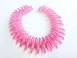 10x9mm Pink Czech Glass Petals, 71 Count