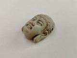 20x24x10mm Matte Gray High Fire Ceramic Buddha Head, 1 Count (Closeout)