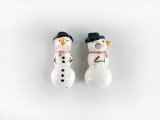 18x8mm Small Snowman Ceramic Bead, 1 Count (Side Drilled)