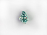 13x10mm Small Snowy Christmas Tree Ceramic Bead, 1 Count