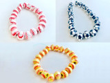 Sports Balls, Fun Ceramic Football, Baseball, Softball and Soccer Ball Beads, 20 Count