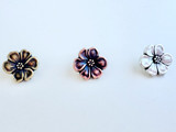 15mm Assorted Metals Apple Blossom Button, 1 Count
