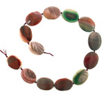 Varied Size Multicolor Imperial Jasper Polished Ovals, 12 Count