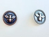 15mm Assorted Metals Bee Button, 1 Count
