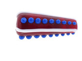 .5 In Red-White-Blue Bicone Bernadette Fuentes Glass Bead (Closeout)