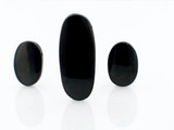 32 Count Smooth Graduated Madagascar Jet Flat Ovals Side Drilled