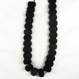 28 Count 14mm Capsules Double Drilled Hole Indonesian Lava Rock
