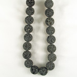 18 Count 22mm White Indonesian Lava Rock Rounds