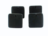 24x24mm Black Onyx Matte Finish Overlap Squares, 7 Count