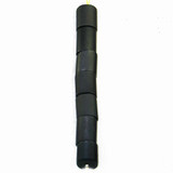 27x18mm Black Onyx Matte Fin Overlap Cylinders, 7 Count