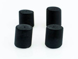 27x18mm Black Onyx Matte Fin Overlap Cylinders, 7 Count