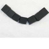 19x18mm Black Onyx Matte Finish Cubes, 7 Count