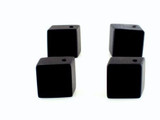 19x18mm Black Onyx Matte Finish Cubes, 7 Count