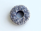 26mm Matte Gray Brown Textured Ceramic Donut, 1 Count (Closeout)