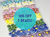 15x16mm Assorted Colors Ceramic Hydrangea Flower Beads, 5 Count