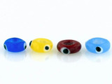 12 Count 8mm Opaque Colors Lampwork Stringer Donut
