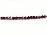 8mm Czech Glass Red with Satin Finish Fire Polish Faceted Rounds (Closeout)