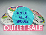 Assorted Colors Econoflex Hobby Beading Wire Fine Diameter Bundle (4 Spools) (Outlet Sale)