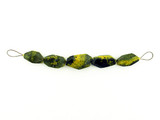 Black and Yellow Agate Simple Cut Nuggets, 5 Count