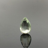 Large Green Faceted Amethyst Pear, 1 Count
