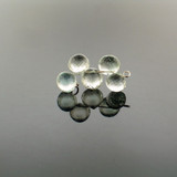 Assorted Size Green Amethyst Faceted Rounds Top Drilled, 5 Count