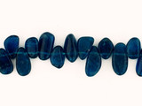 Graduated Blue Apatite Smooth Polished Slices, 72 Count