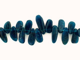 Graduated Blue Apatite Smooth Polished Slices, 65 Count