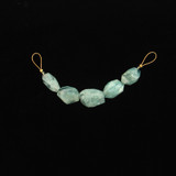 Varied Sizes Blue Aquamarine Simple Cut Nuggets, 5 Count
