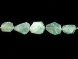 Varied Sizes Blue Aquamarine Simple Cut Nuggets, 5 Count