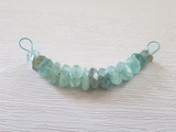 Graduated Blue Aquamarine Faceted Rondelles, 14 Count