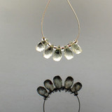 5 Count Varied Size Beryl Faceted Briolettes