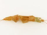 Varied Size Golden Clear Beryl Simple Cut Nuggets, 5 Count