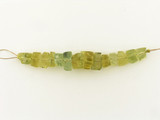 Graduated Yellow Green Beryl Waterfall, 14 Count