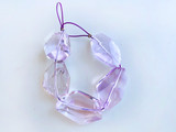 Graduated Sizes Light Amethyst Simple Cut Nuggets, 5 Count