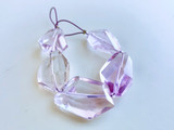Graduated Sizes Light Amethyst Simple Cut Nuggets, 5 Count