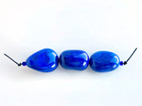 Assorted Sizes Blue Lapis Lazuli Polished Nuggets, 3 Count
