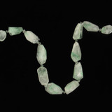 17x34mm Green Phantom Quartz Simple Cut Nugget & Cubes, 25 Count