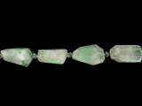 17x34mm Green Phantom Quartz Simple Cut Nugget & Cubes, 25 Count