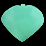 34x38mm Blue Peruvian Calcite Faceted Heart Pendant, 1 Count (Closeout)