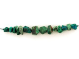 Assorted Size Blue and Green Chrysocolla  Simple Cut Nuggets, 13 Count