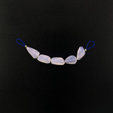 Assorted Size Blue Chalcedony Faceted Nuggets, 5 Count