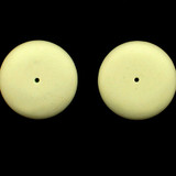 22mm Lemon Chrysoprase Matte Finish Rondelles, 2 Count (Closeout)