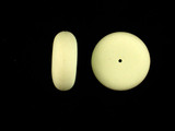 22mm Lemon Chrysoprase Matte Finish Rondelles, 2 Count (Closeout)