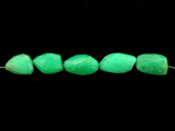 Assorted Size Green Chrysoprase Faceted Nuggets, 5 Count