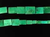 21 Count Graduated Chrysoprase Faceted Rectangles