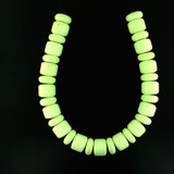 31 Count 22mm Lemon Chrysoprase Matte Finish Barrel/Rondelle