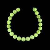 Graduated Lemon Chrysoprase Polished Round, 21 Count