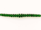 22 Count Graduated Chromium Diopside Faceted Rondelles