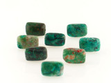 12x8mm Chrysocolla Polished Rectangles, 33 Count